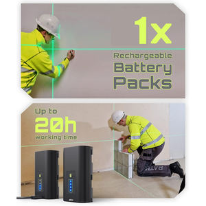 Niveau laser 16 lignes 360° auto-nivelant 4x360 ° Niveau laser rechargeable professionnel à faisceau vert 4D pour la construction et le montage d'images - Product Image 2
