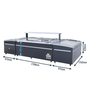 Venta directa de fábrica Refrigerador de alcance de una sola temperatura Cofre de congelador combinado con vitrinas de puerta de vidrio de enfriamiento directo - Product Image 3