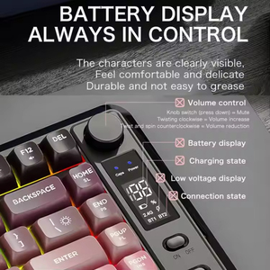 Teclado Inalámbrico para Juegos M75, Modo Dual con Pantalla, Perillas, Teclas PBT con Gradiente, 82 Teclas para Win/Mac - Product Image 2