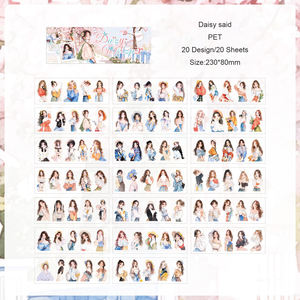 Paquete de 20 Hojas de Pegatinas PET Impresas y Troqueladas Autoadhesivas de la Serie Sweet Oxygen Diary para Decoración Navideña y Cuadernos Infantiles - Product Image 6