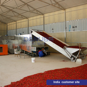 Máquina de Secado Continuo por Aire Caliente para Frutos Secos, Secadora de Cebollas, Máquina Eléctrica de Grado Alimenticio para Secar Chiles - Product Image 3