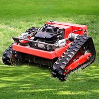 Robot tondeuse à gazon intelligent télécommandé pas cher, zéro-turn, à essence, mini-tracteur chenillé RC