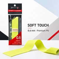 Dmantis Overgrip 0,6 mm 1 pièce, adhérent, absorbant la transpiration, en cuir PU, résistant à l'eau, antidérapant, confortable pour le badminton