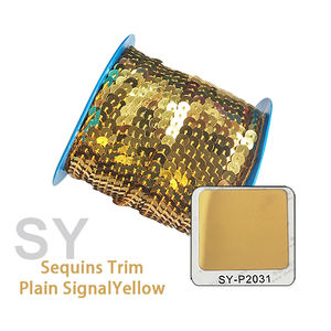 Bán buôn 3-6mm cam sequin TRIM Vòng paillettes Ribbon chuỗi may Sequins trang trí cho Ăn mặc - Product Image 6