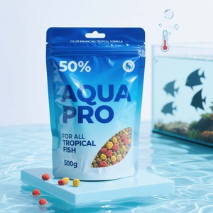 Grosir disesuaikan 500g tas umpan ikan segel kedap air menggunakan kembali umpan ikan peliharaan berdiri kantong - Product Image 5