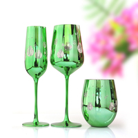 Lot de flûtes à vin décoratives noires en verre sodocalcique faites à la main pour verres sans pied, coupes à martini 500-1000ml – Vente en gros