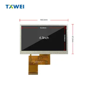 Écran LCD TFT couleur haute définition de 4.3 pouces avec interface RVB Température de fonctionnement étendue