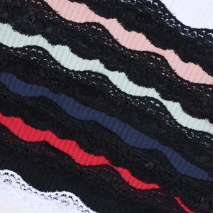 Bragas <span class=keywords><strong>de</strong></span> Bikini acanaladas <span class=keywords><strong>de</strong></span> algodón para mujer, elegantes, <span class=keywords><strong>de</strong></span> 6 piezas, con ribete <span class=keywords><strong>de</strong></span> <span class=keywords><strong>encaje</strong></span> en contraste, bragas <span class=keywords><strong>de</strong></span> algodón <span class=keywords><strong>de</strong></span> alta calidad para mujer, tangas - Product Image 4