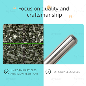 HYTOOS mata bor kutikula kuku berlian, alat duri pembersih kulit mati, keamanan profesional di bawah kuku Rusia runcing 2mm - Product Image 6