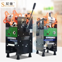 Machine de scellage de gobelets Boba à grande vitesse commerciale pour cartons de boissons 95/90 mm Gobelets en PP industriels Scellage
