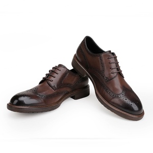 Zapatos de Cuero Personalizados de Alta Calidad para Hombre, Estilo Retro, de Negocios, Tallas Grandes, Formales, con Aumento de Altura para Otoño - Product Image 2