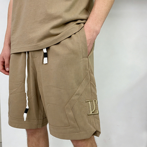 Embroidery Worsted Polyester/Cotton Casual Men's Cargo Knee Length Elastic Waist Quick Dry Breathable Summer Silk Screen <b>Shorts</b> - Product Image 1