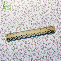Tissu sergé 100 % coton peigné de haute qualité, poids moyen, imprimé floral pastoral pour robes, chemises, jupes et vêtements