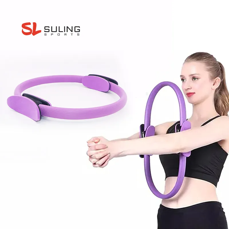 Custom Fitness Accessories eco-friendly double handle exercise magic circle yoga pilates ring