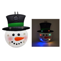 Lampe décorative d'extérieur en métal, motif bonhomme de neige éclose, à énergie solaire, étanche et résistante aux intempéries, artisanat artistique