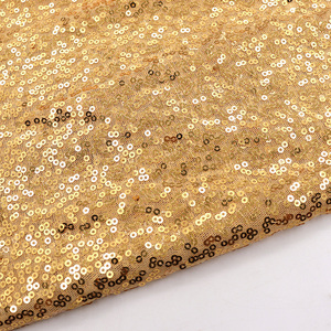 Luxury <strong>Shiny</strong> Gold Sequin Mesh Fabric 3mm Dense Sequins Sparkly Embellished Tulle for Evening Dresses Party Wear Bags Wholesale - Product Image 1