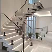 Luxus Outdoor Aluminium legierung Balkon Leitplanke Home Terrasse Zaun Armlehne Geländer für Villa Innenhof für Treppen Anwendung