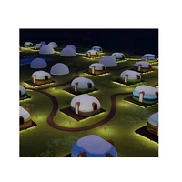 Kit de construction préfabriqué en modules emboîtables, maison dôme isolée en EPS, résistante au vent et aux tremblements de terre, pour hôtel de vacances ou parc