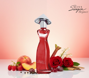 Parfum féminin luxueux aux notes florales de framboise et de pêche, Eau de Parfum Miss Saigon Elegance - Grenat (50 ml) Vaporisateur en provenance du Vietnam - Product Image 2
