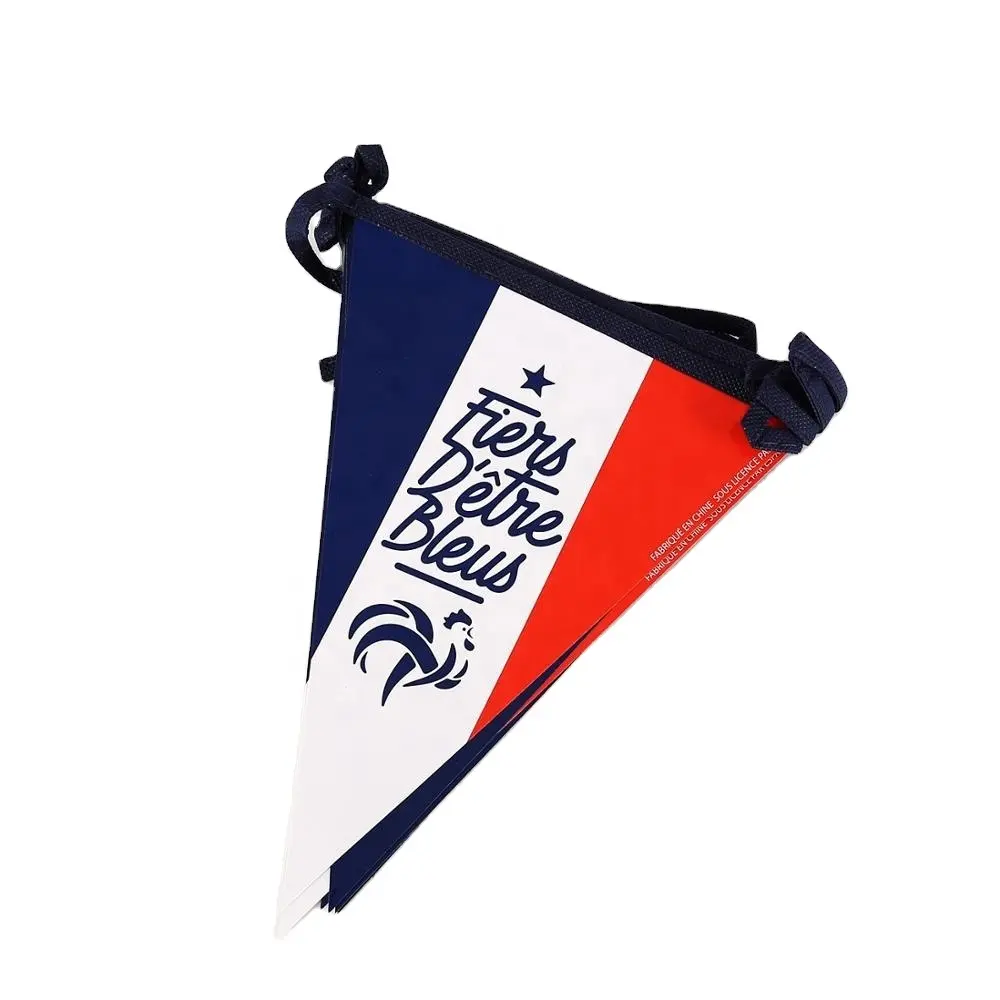 FY-1002 Pennant Banners String Flag Banner Nylon Fabric Pennant Bandeiras para Festivais do Partido Decoração Pennant Triângulo Personalizado