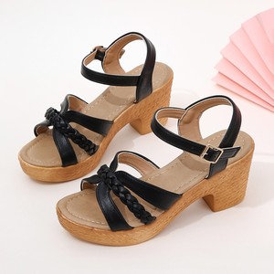 Nuovi Sandali Estivi Semplici con Cinturino Sottile e Tacco Alto alla Moda per Donne, Vendita all'Ingrosso, Tacco Spesso, Sexy con Strass, Invernali - Product Image 6