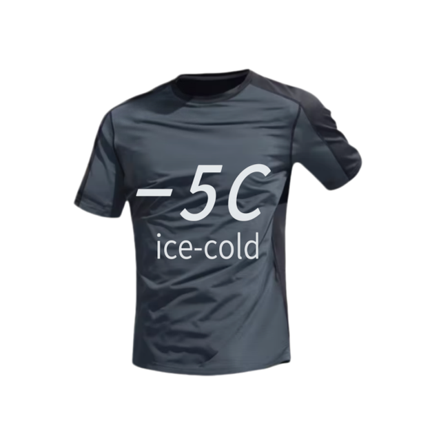 High Quality Ice Silk Cooling Fabric Mens Sportswear Moisture Wicking Short Sleeve Training Jersey Custom Sublimation Tee