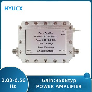 Amplificatore RF UWB 30MHz-6.5GHz con Guadagno 36dB2W, Connettore SMA-F in Acciaio Inox, Fornitura Diretta dalla Fabbrica - Product Image 2