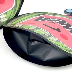 定制印刷异形袋防臭包装袋糖果3.5克聚酯薄膜，带可重复使用的密封拉链袋 - Product Image 4