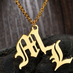 Vòng cổ mặt dây chuyền chữ cái tùy chỉnh bằng thép không gỉ, cá nhân hóa theo yêu cầu nhà máy, dành cho nữ - Product Image 4