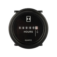 Compteur d'heures numérique SH-1 pour engins de construction (chargeuses, excavatrices, bulldozers, chariots élévateurs) alimenté en courant alternatif/continu
