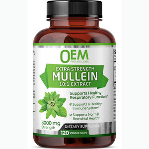OEM Private Label Vegan Mullein <b>Leaf</b> Extract Capsules Natural Lung Detox Supplement for Adults Plant-Based Capsule Supplement - Product Image 1
