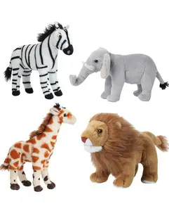 Nouveau zoo personnalisé jungle animal doux en peluche en peluche achats en ligne livraison gratuite