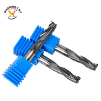 Fraise à coupe en spirale en carbure monobloc 3 cannelures coupe-copeaux routeur CNC 6mm 8mm diamètres de tige outils en bois revêtus OEM