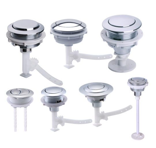 CVZJ Flush Toilet Water Tanks Button Oval-shape Push Button Flush Toilet Water Tanks Bathroom Accessory Plastic Metal