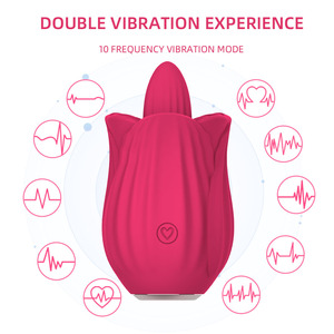 Vibrador Rosa con Lengua Estimulante, Simulador Vibrante con Múltiples Velocidades de Vibración, Juguetes Sexuales para Adultos para Mujeres y Parejas - Product Image 2