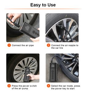 New xách tay kỹ thuật số Mini điện máy bơm không khí lốp không dây <span class=keywords><strong>Inflator</strong></span> với LED ánh sáng - Product Image 2