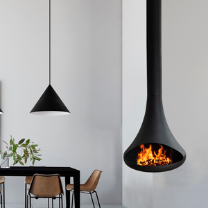 2024 diseño moderno chimenea suspendida calefacción estufa <span class=keywords><strong>de</strong></span> <span class=keywords><strong>leña</strong></span> chimenea colgante interior - Product Image 5