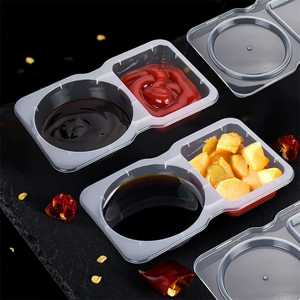 Contenants à sauce et gobelets à condiments en plastique jetables sans BPA 150 ml avec couvercle pour sauces à tremper, huile, vinaigre, chili, fruit de la <span class=keywords><strong>passion</strong></span>, salade - Product Image 3