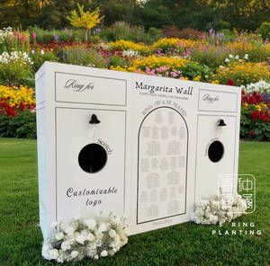 Decorazione per Matrimonio Primaverile, Sfondo Nuziale, Parete di Champagne e Margarita per Ospiti che Suonano il Campanello per la Propria Margarita - Product Image 4