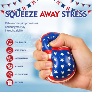 Independence Day Squeeze Toys Dumplings Colorful Fidget Dumplings Stress Ball Giant Sensory Glitter Toys with <b>Steamer</b> - Product Image 3