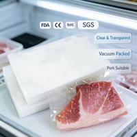 Sacs d'emballage sous vide thermoscellables pour applications à usage unique dans les foyers et la petite industrie alimentaire, sacs d'emballage de qualité alimentaire