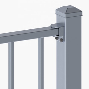Clôture de piquet en métal en alliage d'aluminium, clôture ornementale <span class=keywords><strong>tubulaire</strong></span>, clôture de jardin à dessus plat en aluminium - Product Image 3