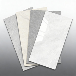 Piastrella in Porcellana Effetto Marmo Grigio Grande Formato 600x600mm per Decorazione Moderna di Pavimenti e Pareti della Cucina Resistente all'Usura - Product Image 1