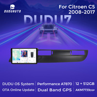 DUDUAUTO Autoradio Multimédia Navigation GPS Stéréo Autoradio Car-play AUTO Android 13 Pour Citroën C5 2008 2009 2010 2017