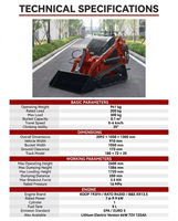 Chargeuse compacte sur chenilles Kubota T360 avec moteur chinois, haute efficacité pour l'aménagement paysager et les travaux d'excavation