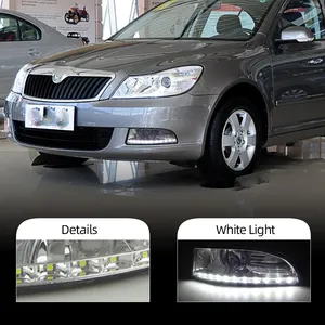 עמיד למים סגנון 12V LED רכב לסקודה אוקטביה A5 2010 2011 2012 2013 DRL בשעות היום ריצת אור עם ערפל מנורת חור