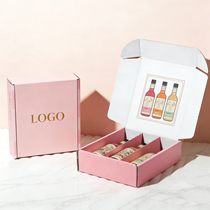 กล่องพิมพ์ลายตามสั่งสำหรับ<span class=keywords><strong>ขวด</strong></span> กล่องกระดาษคราฟท์รักษ์โลกเคลือบเงา UV สำหรับ<span class=keywords><strong>ขวด</strong></span> - Product Image 1