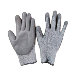 Guantes DE TRABAJO DE SEGURIDAD RECUBIERTOS DE <span class=keywords><strong>PU</strong></span> resistentes a cortes grises personalizables - Product Image 3