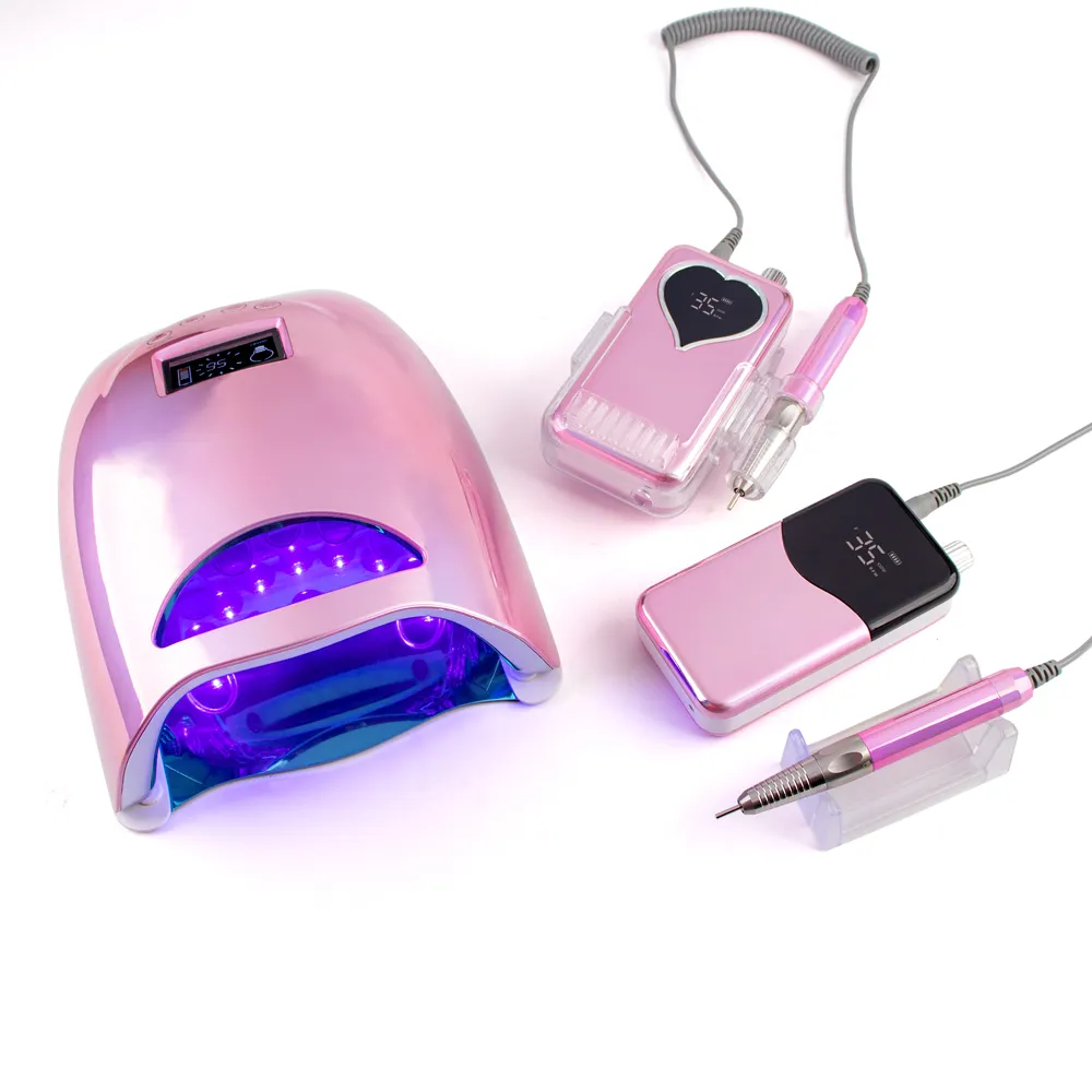 2024 Customize Logo Special New Design Cordless Rechargeable 48w LED UV Nail Lamp Polish Gel Dryer Machine Salon Manicure Use