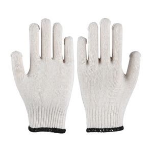 Guantes de algodón industriales blancos de punto sin costuras de calibre 10 Guantes DE TRABAJO resistentes - Product Image 6